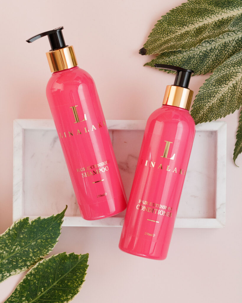 Shampoo and conditioner for hair extensions<br>