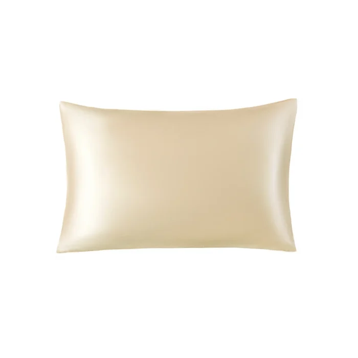 Beige silk pillowcase 60x80 cm